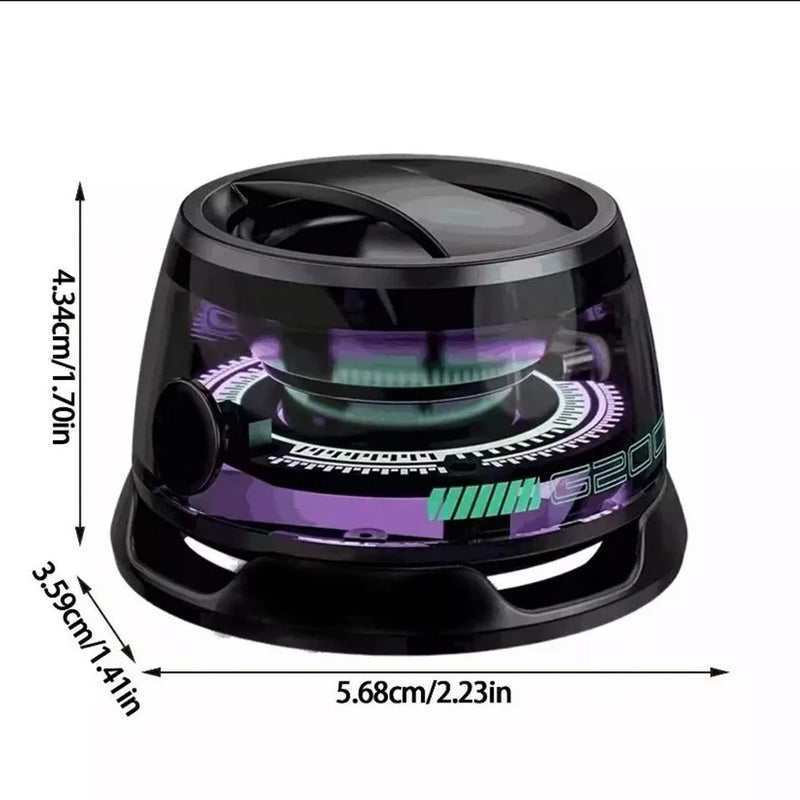 Vortex Mini Alto-Falante Bluetooth com Luz RGB e Suporte Magnético